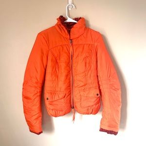 Free People Winter coat orange puffer